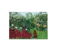 SSLDP LFHLI Affiches d’Henri Rousseau Forêt Paysage Animal Toile Peinture Peinture Murale et gravures de Henri Rousseau Décoration de la Maison 50x70cmx1 sans Cadre