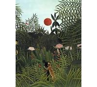 SSLDP LFHLI Affiches d’Henri Rousseau Forêt Paysage Animal Toile Peinture Peinture Murale et gravures de Henri Rousseau Décoration de la Maison 50x70cmx1 sans Cadre