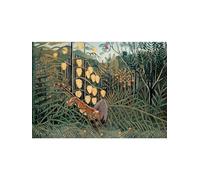 SSLDP LFHLI Affiches d’Henri Rousseau Forêt Paysage Animal Toile Peinture Peinture Murale et gravures de Henri Rousseau Décoration de la Maison 50x70cmx1 sans Cadre