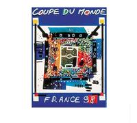 SSLDP LFHLI Affiches de la Coupe du Monde de Football Football Sport Peinture sur Toile Art Mural Abstrait Coupe du Monde de Football Impressions Décoration intérieure Photo 40x60cmx1 sans Cadre