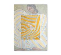 SSLDP LFHLI Affiches rétro de Sofia Lind Stripe Girl Peinture Abstraite sur Toile Art Mural et Impressions Sofia Lind Décoration Moderne 50x70cm sans Cadre