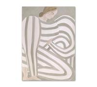SSLDP LFHLI Affiches rétro de Sofia Lind Stripe Girl Peinture Abstraite sur Toile Art Mural et Impressions Sofia Lind Décoration Moderne 50x70cm sans Cadre