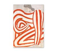 SSLDP LFHLI Affiches rétro de Sofia Lind Stripe Girl Peinture Abstraite sur Toile Art Mural et Impressions Sofia Lind Décoration Moderne 50x70cm sans Cadre