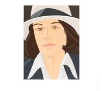 SSLDP LFHLI Alex Katz Dessin Animé Mode Affiche Chapeau Blanc Femme Toile Peinture Alex Katz Art Mural Moderne Alex Katz Impressions Décor Intérieur Photo 50x70cm sans Cadre