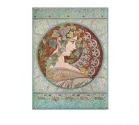 SSLDP LFHLI Alphonse Mucha Affiches Vintage Illustration Art Mural Alphonse Mucha Peinture sur Toile Et Impressions Maison Salon Décor Photo 40x60cm sans Cadre