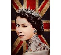 SSLDP LFHLI Angleterre Affiche Classique Reine Elizabeth Portrait Mural Peinture et estampes Reine Elizabeth Peinture et estampes Décoration intérieure 50x70cm sans Cadre