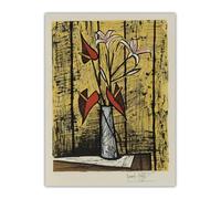 SSLDP LFHLI Bernard Buffet Affiche Abstraite Fleurs Vintage colorées Peinture Murale Bernard Buffet Peinture et estampes Décoration intérieure Tableau 50x70cm sans Cadre