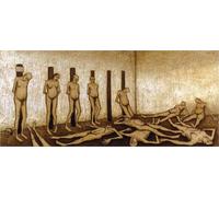 SSLDP LFHLI Bernard Buffet Affiche abstraite《L’exécuté》Art mural Bernard Buffet Peinture et estampes Décoration moderne 50x120cm Sans cadre