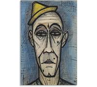 SSLDP LFHLI Bernard Buffet Affiche Abstraite《Le Clown》Art Mural Bernard Buffet Peinture et estampes Décor Moderne Maison 50x70cmx1 sans Cadre