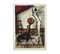 SSLDP LFHLI Bernard Buffet Vintage Poster《Acrobate Avec Sceau》Art Mural Bernard Buffet Peinture Sur Toile Et Impressions Nordique Home Decor Photo 40x60cm Sans Cadre