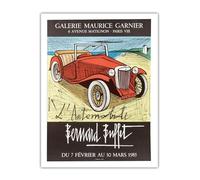SSLDP LFHLI Bernard Buffet Vintage Poster《L’automobile, 1985》Art mural Bernard Buffet Peinture Sur Toile Et Impressions Décoration Intérieure Photo 40x60cmx1 Sans Cadre