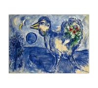 SSLDP LFHLI Célèbre Affiche Abstraite de Marc Chagall Art Mural Vintage Peinture et estampes sur Toile Marc Chagall Photo de décoration Nordique 50x70cmx1 sans Cadre