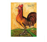 SSLDP LFHLI Célèbre Affiche de Bernard Buffet Art Mural Vintage de Coq Peinture et gravures sur Toile Bernard Buffet Décoration Moderne 50x70cm sans Cadre