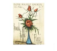 SSLDP LFHLI Célèbre Affiche de Buffet Bernard Bouquet Vintage Peinture Murale Buffet Bernard Peinture et estampes Décoration intérieure Nordique 50x70cm sans Cadre