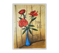 SSLDP LFHLI Célèbre Affiche de Buffet Bernard Fleurs Peinture Murale Bernard Buffet Toile et estampes Tableau de décoration intérieure 50x70cm sans Cadre