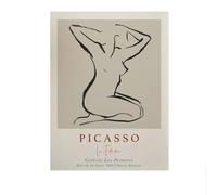SSLDP LFHLI Célèbre Affiche de Pablo Picasso Lignes minimalistes Art Mural Peinture et estampes sur Toile de Pablo Picasso Décoration Moderne 50x70cm sans Cadre