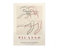 SSLDP LFHLI Célèbre Affiche de Pablo Picasso Lignes minimalistes Art Mural Peinture et estampes sur Toile de Pablo Picasso Décoration Moderne 50x70cm sans Cadre