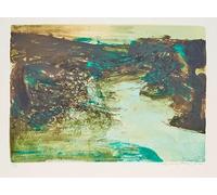 SSLDP LFHLI Célèbre Affiche Minimaliste Zao WOU Ki Abstract rétro Peinture Murale Zao WOU Ki Peinture et Impressions Décoration Moderne 50x70cm sans Cadre