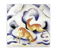 SSLDP LFHLI célèbre Franz Marcs Affiche rétro Abstrait Art Mural Franz Marcs Peinture sur Toile et Impressions Nordic Home Salon décor Image 50x50cm sans Cadre