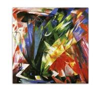 SSLDP LFHLI célèbre Franz Marcs Affiche rétro Abstrait Art Mural Franz Marcs Peinture sur Toile et Impressions Nordic Home Salon décor Image 50x50cm sans Cadre