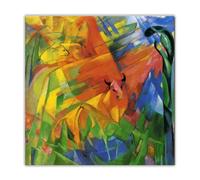 SSLDP LFHLI célèbre Franz Marcs Affiche rétro Abstrait Art Mural Franz Marcs Peinture sur Toile et Impressions Nordic Home Salon décor Image 50x50cm sans Cadre