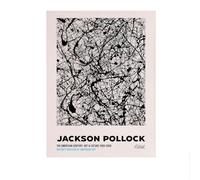 SSLDP LFHLI célèbre Jackson Pollock Affiche Abstrait Jackson Pollock Art Mural Moderne Impressions sur Toile Peinture Chambre à Coucher décoration d’intérieur Photos 40x60cm sans Cadre