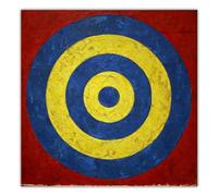 SSLDP LFHLI Célèbre Jasper Johns Vintage Poster《Cible》Art Mural Jasper Johns Peinture sur Toile Et Impressions pour La Maison Salon Décor Photo 50x50cm sans Cadre