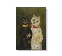 SSLDP LFHLI célèbre Louis Wain Affiche Chat Portrait Vintage Wall Art Louis Wain Peinture sur Toile Et Impressions Mode Home Decor Photo 40x60cmx1 sans Cadre