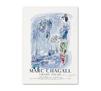 SSLDP LFHLI célèbre Marc Chagall Exposition Affiches Aquarelle Art Mural Marc Chagall Peinture sur Toile Et Impressions Moderne Décoration D’intérieur Photo 40x60cmx1 sans Cadre