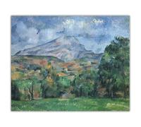 SSLDP LFHLI célèbre Paul Cezanne Vintage Affiche Montagne Paysage Art Mural Paul Cézanne Peinture sur Toile Et Impressions Maison Décor Photo 40x60cmx1 sans Cadre