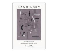SSLDP LFHLI célèbre Wassily Kandinsky Affiche Exposition musée Art Mural Wassily Kandinsky Peinture sur Toile et Impressions Photos de décoration intérieure 50x70cmx1 sans Cadre