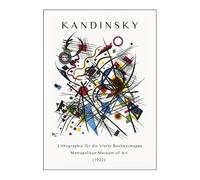 SSLDP LFHLI célèbre Wassily Kandinsky Affiche Exposition musée Art Mural Wassily Kandinsky Peinture sur Toile et Impressions Photos de décoration intérieure 50x70cmx1 sans Cadre