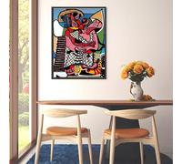 SSLDP LFHLI Célèbres Affiches de Pablo Picasso, Portrait cubiste, Peinture sur Toile de Pablo Picasso, Art Mural et gravures de décoration intérieure, Tableau de 50x70cm sans Cadre