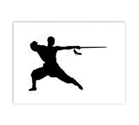 SSLDP LFHLI Chinois Kung Fu Vintage Affiche Tai Ji Cultures Art Mural Kung Fu Chinois Peinture sur Toile Peinture Et Impressions Moderne Home Decor Photo 40x60cm sans Cadre