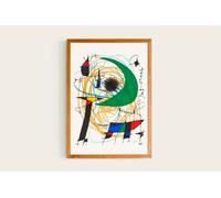 SSLDP LFHLI Classique Joan Miro Esthétique Affiche Ligne Abstraite Art Mural Joan Miro Peinture sur Toile Et Impressions Moderne Home Decor Photo 40x60cmx1 sans Cadre