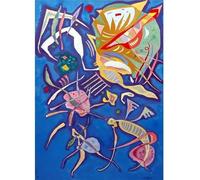 SSLDP LFHLI Classique Wassily Kandinsky Affiche Abstrait Graphiques Mur Art Mural Wassily Kandinsky Peinture sur Toile Et Impressions Décoration D’intérieur Photo 50x70cmx1 sans Cadre