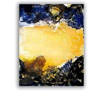 SSLDP LFHLI Classique Zao WOU Ki Aquarelle Affiche Vintage Abstrait Art Mural Zao WOU Ki Peinture sur Toile Et Impressions Décoration D’intérieur Photo 40x60cmx1 sans Cadre