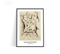 SSLDP LFHLI Couleur Mark Rothko Exposition Affiche Vintage Musée Art Mural Mark Rothko Peinture sur Toile Et Impressions Nordique Home Decor Photo 50x70cmx1 sans Cadre
