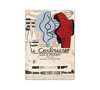 SSLDP LFHLI Exposition Le Corbusier Affiche Esthétique Peinture Murale Le Corbusier Peinture et estampes Décoration Moderne 40x60cmx1 sans Cadre