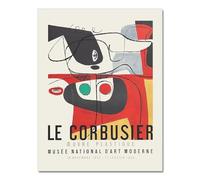 SSLDP LFHLI Français Le Corbusier Affiche Cubisme Abstrait Art Mural Le Corbusier Peinture sur Toile Et Impressions pour La Maison Salon Décor Photo 50x70cm sans Cadre