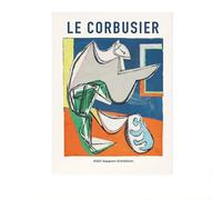 SSLDP LFHLI Français Le Corbusier Affiche Cubisme Abstrait Art Mural Le Corbusier Peinture sur Toile Et Impressions pour La Maison Salon Décor Photo 50x70cm sans Cadre