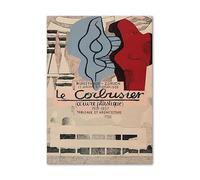 SSLDP LFHLI Français Le Corbusier Affiche Cubisme Abstrait Art Mural Le Corbusier Peinture sur Toile Et Impressions pour La Maison Salon Décor Photo 50x70cm sans Cadre
