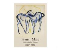 SSLDP LFHLI Franz Marc Affiches Animaux dans Un PaysageArt Mural Franz Marc Peinture sur Toile Et Impressions Maison Nordique Salon Décor Photo 50x70cm sans Cadre
