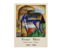 SSLDP LFHLI Franz Marc Affiches Animaux dans Un PaysageArt Mural Franz Marc Peinture sur Toile Et Impressions Maison Nordique Salon Décor Photo 50x70cm sans Cadre
