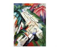 SSLDP LFHLI Franz Marcs Affiche Vintage Paysage Abstrait Art Mural Franz Marcs Peinture sur Toile Et Impressions Maison Salon Décor Photo 40x60cmx1 sans Cadre