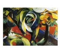 SSLDP LFHLI Franz Marcs Vintage Poster Animal Abstrait Art Mural Franz Marcs Peinture sur Toile Et Impressions pour La Maison Salon Décor Photo 40x60cm sans Cadre