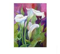 SSLDP LFHLI Georgia O’Keeffe Wall Art Vintage Fleurs Affiche Georgia O’Keeffe Impressions Moderne Peinture sur Toile pour Décoration Intérieure Photo Murale 50x70cmx1 sans Cadre
