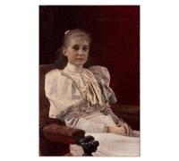 SSLDP LFHLI Gustav Klimt Vintage Posters《Jeune Fille, Assise, 1894》Art Mural Gustav Klimt Peinture sur Toile Et Impressions Home Decor Photo 40x60cmx1 sans Cadre