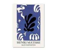 SSLDP LFHLI Henri Matisse Esthétique Affiche Feuilles De Corail Art Mural Et Impressions Henri Matisse Peinture sur Toile Moderne Home Decor Photo Murale 40x60cmx1 sans Cadre