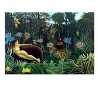 SSLDP LFHLI Henri Rousseau Affiche Forêt Tropical Nature Animal Wall Art Henri Rousseau Peinture sur Toile Et Impressions pour La Maison Décor Photo 50x70cm sans Cadre